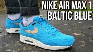NIKE AIR MAX 1 CORDUROY BALTIC BLUE REVIEW - On feet, comfort, weight,  breathability, price review 