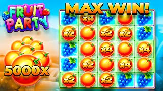 MAX WIN ON FRUIT PARTY! (5000X WIN)