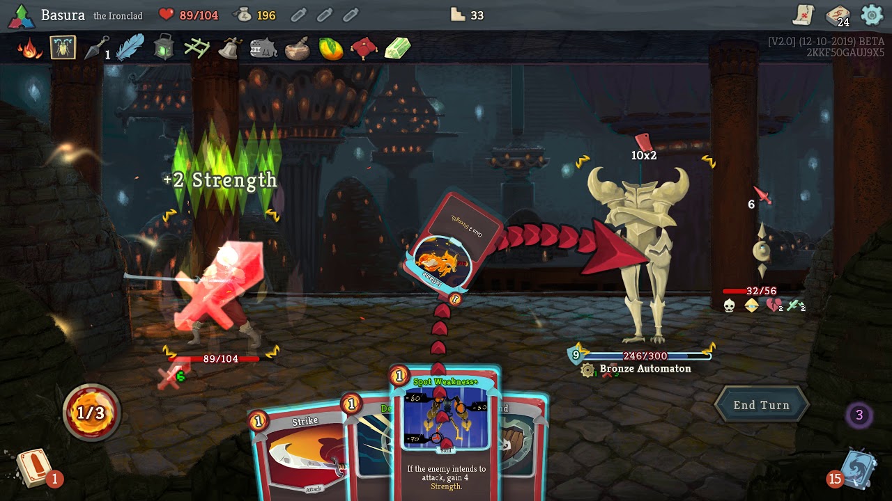 Slay The Spire Act 2 Boss defeat with Strength deck YouTube
