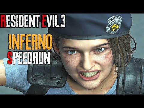 RESIDENT EVIL 3 Remake - Inferno Mode Speedrun World Record 00:57:47 (4K 60FPS) NG+