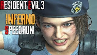 RESIDENT EVIL 3 Remake - Inferno Mode Speedrun 00:57:47 (4K 60FPS) NG+