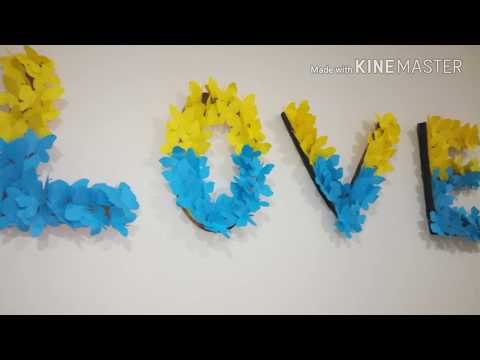 DIY 3D Floral Letters | DIY 3D Letters for Birthday Decoration | Birthday Decoration Idea