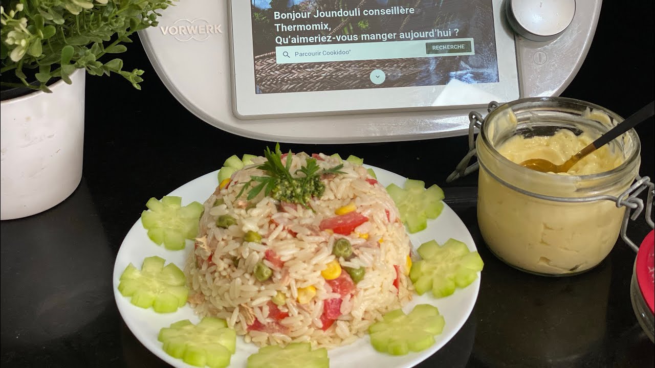Salade riz, légumes à la mayonnaise