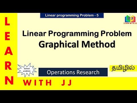 #operationsresearchintamil || Part 5 || #lpp ||#linearprogramingproblem ||  #graphicalmethod
