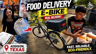 Doing Food Delivery on an E-Bike in Addison Texas