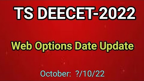 #TS DEECET 2022 Web Options dates #sampathinformation