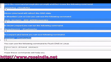 Refreshing the DNS Cache in windows 7 and other Operating Systems
