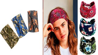 headbands for women, boho style, with wide knots, to wrap the head
