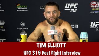 Tim Elliott talks on issues with weigh in scales, & talks submission win at UFC 319