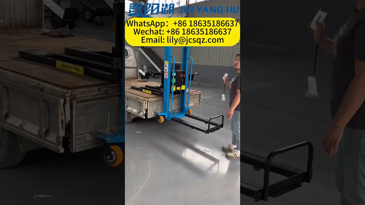 JIN YANG HU Electric Forklift Self Load Pallet Truck For Heavy Loads Lifting