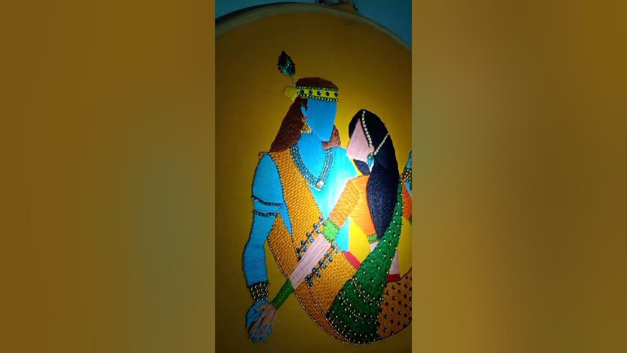 Kannan Radhai Modern Art Embroidery - YouTube