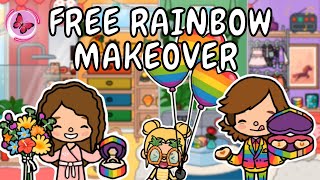 MAKING A FREE  RAINBOW  HOME in 2023 in Toca Life World I Toca Boca House Ideas Free | TOCA GIRLZ