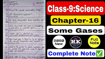 Class-9 Science Chapter 16 Full Exercise Notebook 2080✅ || Some Gases || Science Guide 2080...💕❤️