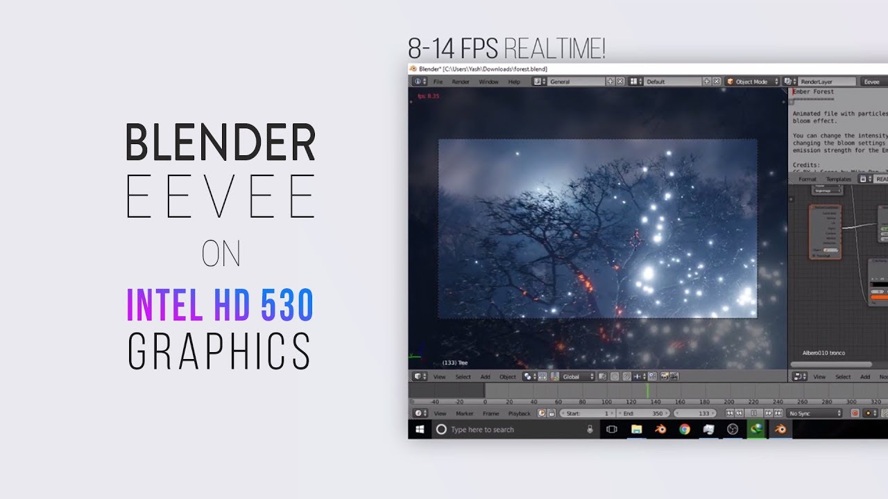 Run Blender EEVEE on Intel HD 530 Graphics Blender Realtime Rendering
