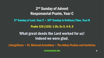 2nd Sunday of Advent:  Responsorial Psalm, Year C  [APC / LiturgyShare + Meinrad ]