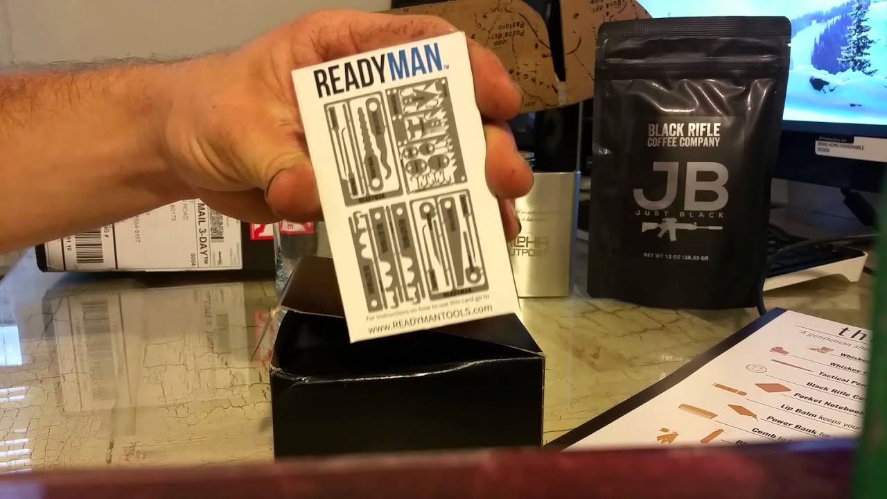 Unboxing alpha outpost December 2015 gentleman box - YouTube