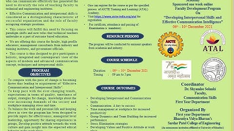 Day 2/Session 2 FDP on Developing Interpersonal Skills and Effective Communication Intelligence