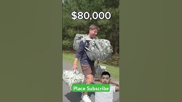 Sprinting With More and More Money😱#shorts #money #mrbeast