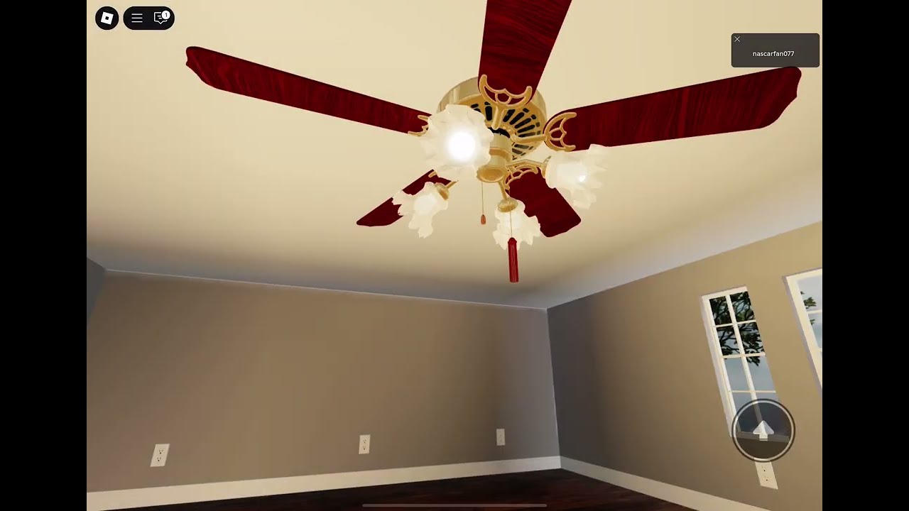 Ceiling fans in a Roblox suburban house (not for anyone under the age of 13)￼