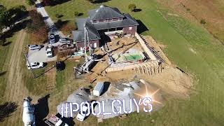 Double Pool Project - BioDesign Pool - Volleyball Wall Structure | #poolguys