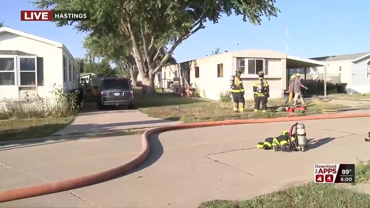 Firefighters respond to structure fire in Hastings - YouTube