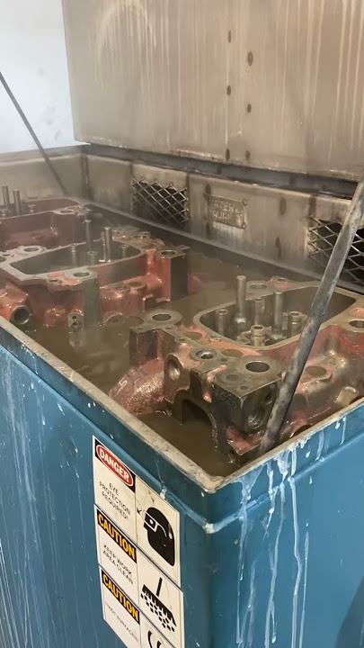 MAK 20 Cylinder Heads After Hot Tank 🛀 #marine #dieselmechanic #machine #marinemechanic
