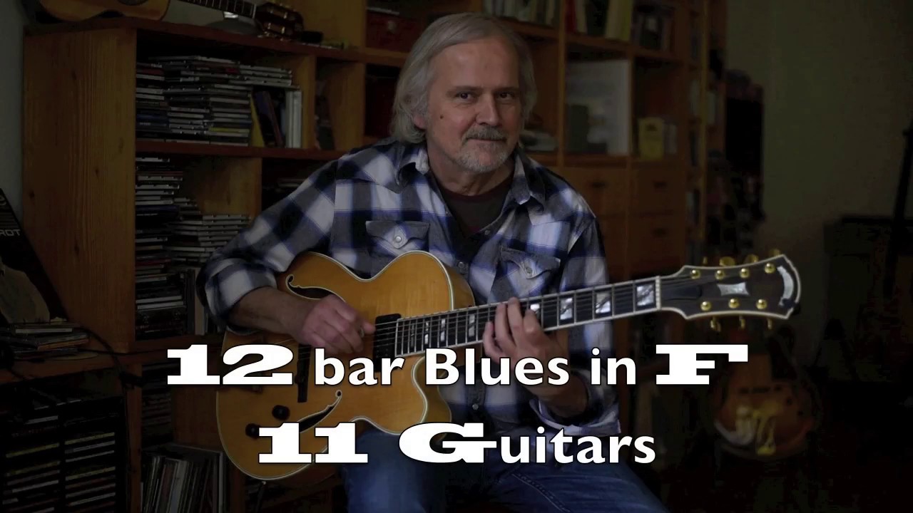 Blues compilation in F - Helmut Nieberle plays 11 unique Guitars