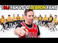 1 Michael Jordan Superfan Vs 10 LeBron James Fans 