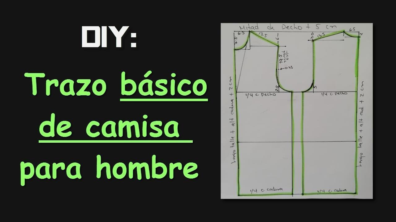 Porra Excremento fibra TRAZO BÁSICO DE CAMISA HOMBRE, (CAMISETA, CHAQUETA) || LECCIÓN # 39 -  YouTube