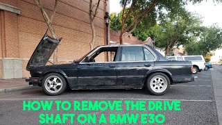 bmw e30 driveshaft removal DIY