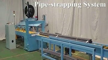 Plastic pipe bundle strapping machine