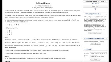 Codeforces Round 874 (Div. 3) E. Round Dance