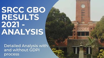 SRCC GBO RESULTS 2021 - ANALYSIS | Detailed Analysis of Results| GBO cutoff with and Without GDPI