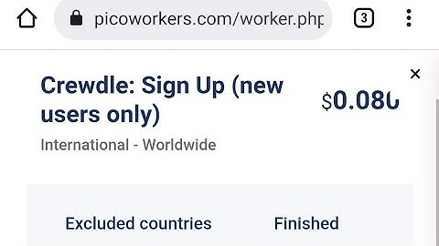 How to complete the Crewdle: Sign Up Jobs on PicoWorker in Urdu/Hindi