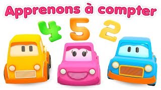 Dessin animé en français pour enfants. Apprendre à compter avec les voitures futées