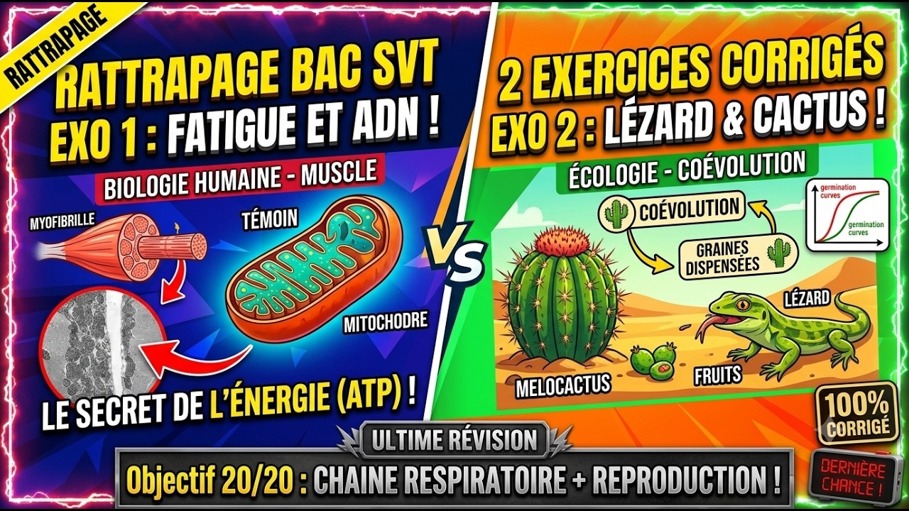 🎯 RATTRAPAGE BAC SVT : Sauve ton année avec ces 2 exercices ! (ATP & Coévolution)