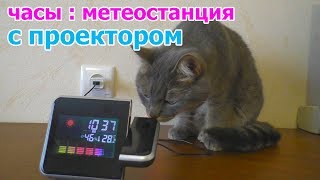 Часыметеостанция с проектором DS8190