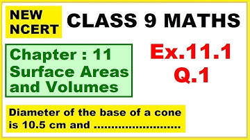 Class 9 Maths | Ex.11.1 Q.1 | Chapter 11 | Surface Areas And Volumes | New NCERT | Ranveer Maths 9
