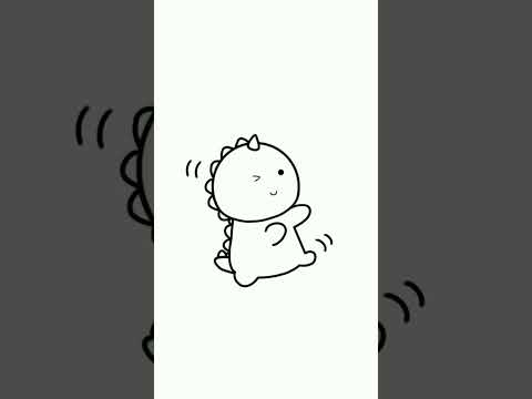 DINOSSAURO fofo e FÁCIL de fazer #shorts #shortvideo #dinossauro #cute #desenhosfáceis #draw