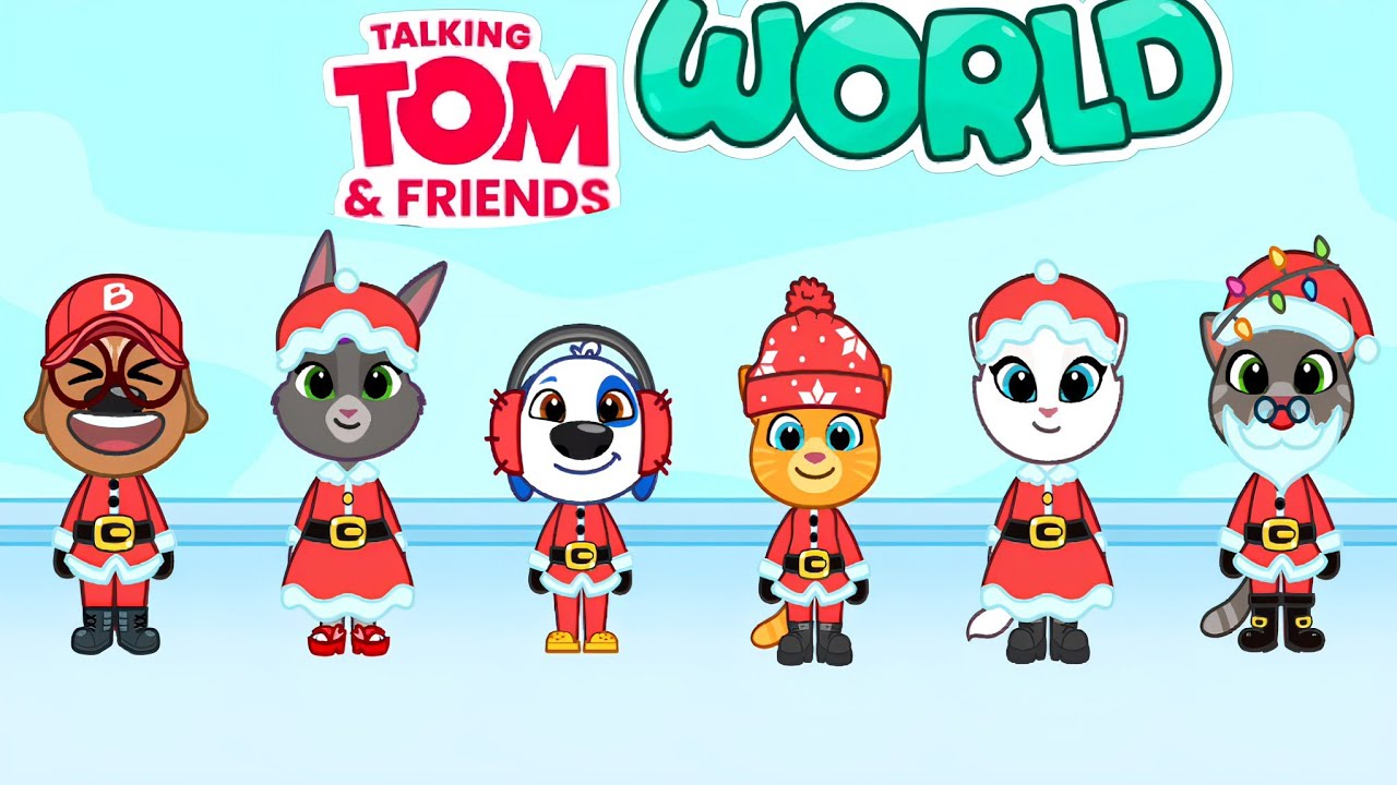 Talking Tom & Friends World Christmas update - Santa Costume unlocked Gameplay Android ios 