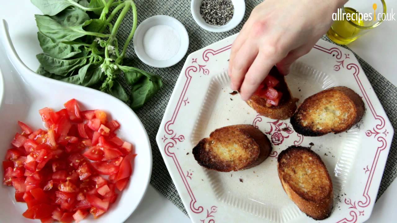 Classic bruschetta recipe - Allrecipes.co.uk - YouTube