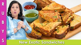Exotic New Sandwiches! Perfect for Kids Lunchbox, Brunch, Lunch & Dinner Recipe in Urdu Hindi  RKK