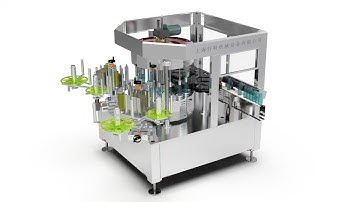 automatic rotary way high speed round bottle labeling machine