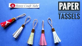 DIY Paper Tassels|How To Make Mini Patterned Paper Tassels #shorts