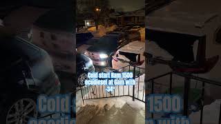 Cold start ram 1500 ecodiesel with -34° #automobile #ram1500 #ecodiesel #fvpシ #fvp #shorts