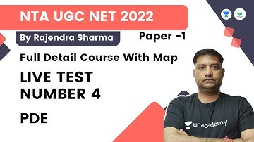 Full Detail Course With Map | Paper 1 | LIVE TEST NUMBER 4 | NTA UGC NET 2022 | Rajendra