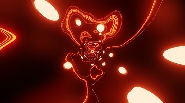VJ LOOP NEON Red Golden Metallic Tunnel Abstract Background Video Simple Lines Pattern 4k