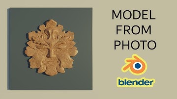 Making decor element model from photo in Blender. Timelapse