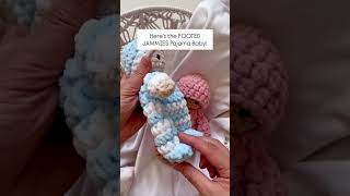 Revealing the FOOTED JAMMIES PJ Baby! 😳 #crochet #amigurumi #amigurumidoll #crochetdoll