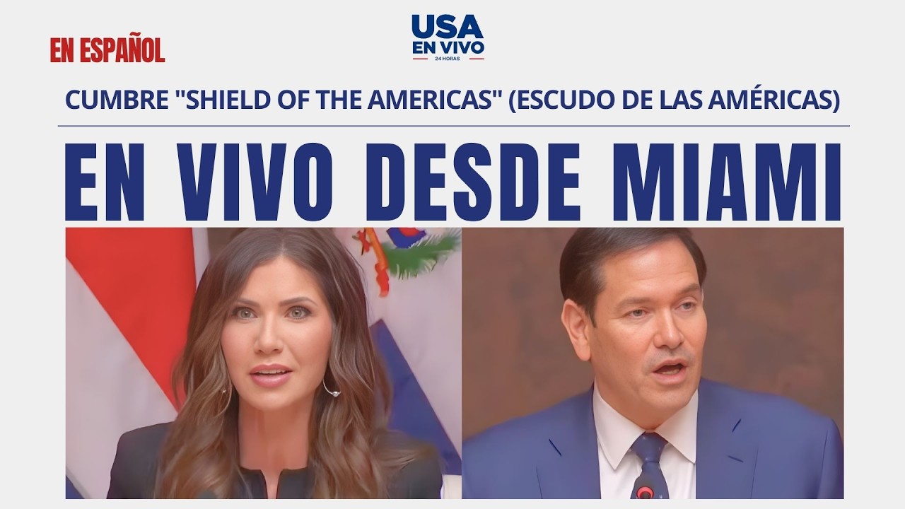 EN ESPAÑOL Marco Rubio y Kristi Noem discurso en la Cumbre Escudo de las Américas | USA EN VIVO 🔴